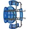 Global Industrial Round Picnic Table, Blue, Perforated Metal, 46 in L, 29-1/2 in H Overall 262078BL - alternate 8